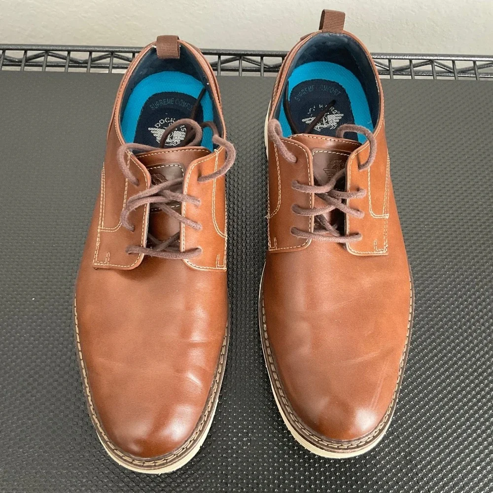 Dockers Easedale Brown Mens Oxford Shoes 10.5M 90-81502 Supreme Comfort Lace Up